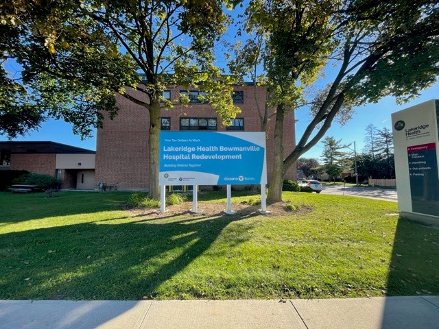 Photo outside of the Bowmanville Hospital