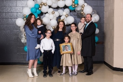 Chana and her family celebrating Daughter Pearl's Bat Mitzvah